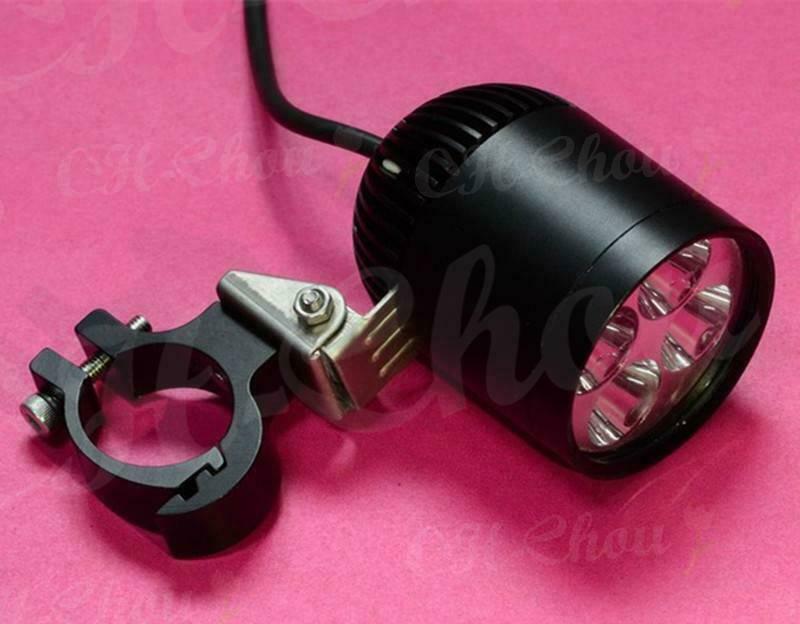 2x e-Bike Motorcycle LED Light Lamp Clamp Holder Handlebar Mount Bracket Adapter