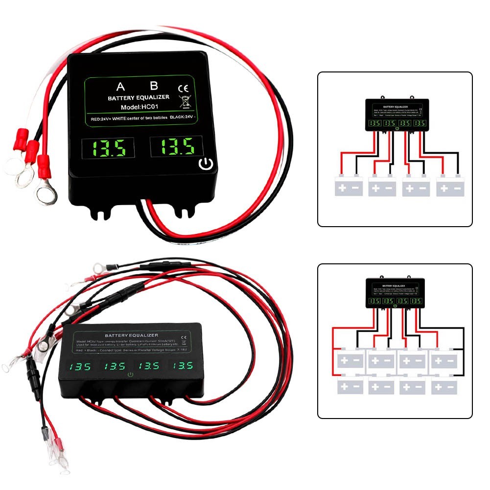 HC01 HC02 Battery Equalizer 24V 48V with Touch Control for Balanced Performance