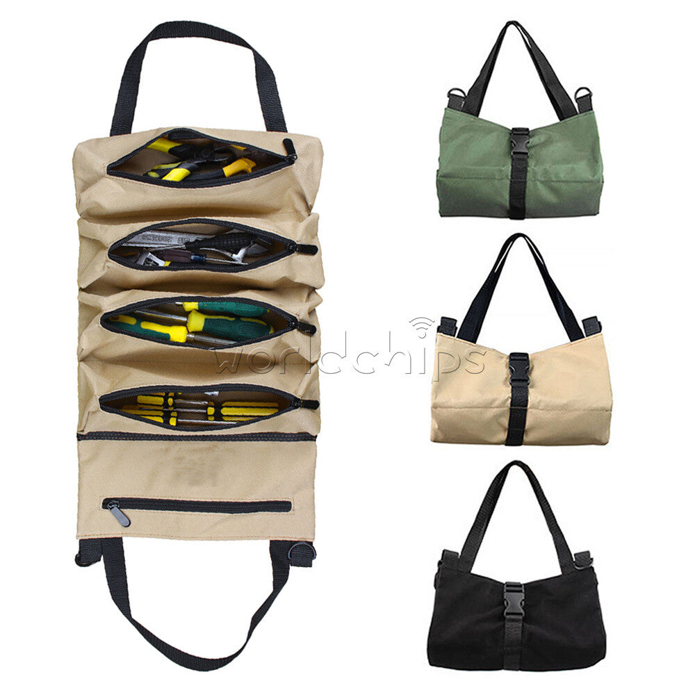 Tool Roll Organizer Tool Roll Up Canvas Bag Tool Large Wrench Super Big Pouch