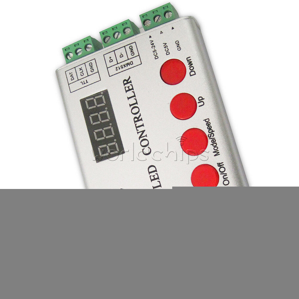 DC5-12V LED Full Color Single Port Max 2048pixel Display Light Source Controller