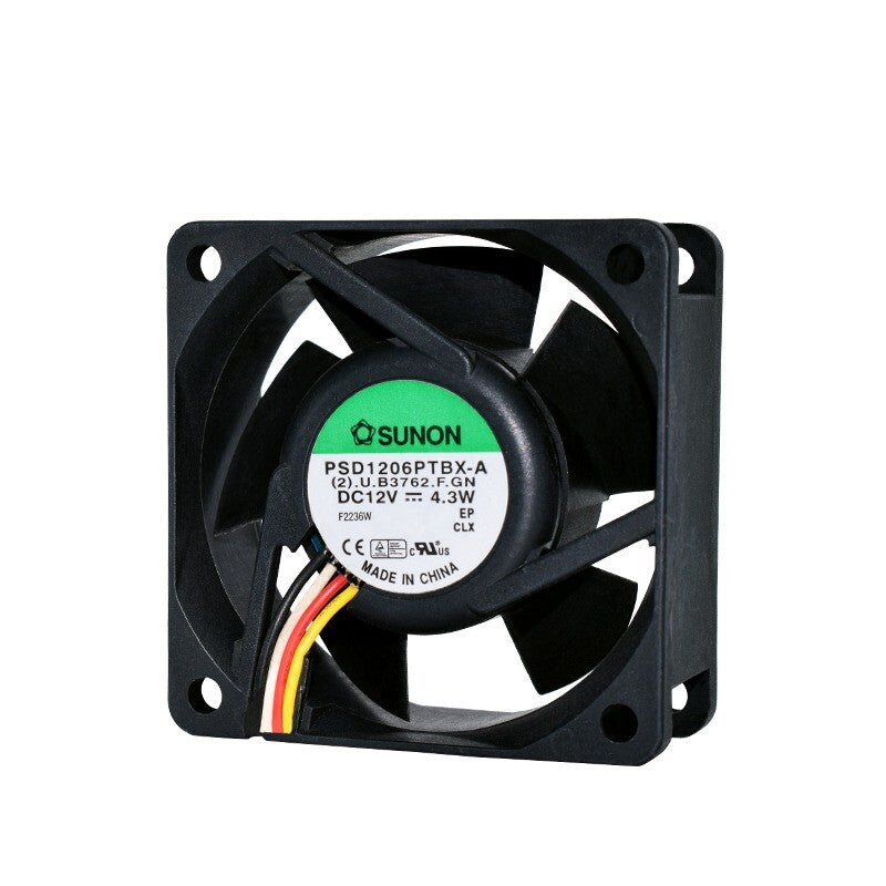 1/piece PSD1206PTBX-A 4-wire SUNON 12V 4.3W 6025 6CM Double Ball Cooling Fan