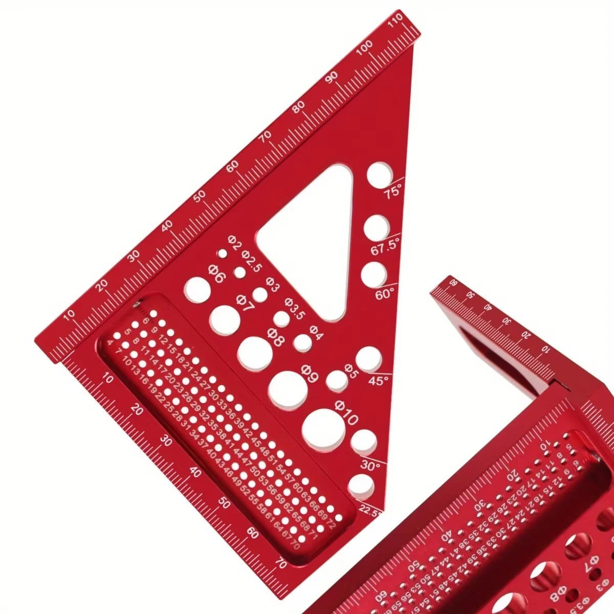 Woodworking Scribing Ruler with 22 5 to 90 Degree Angle Measurement Range
