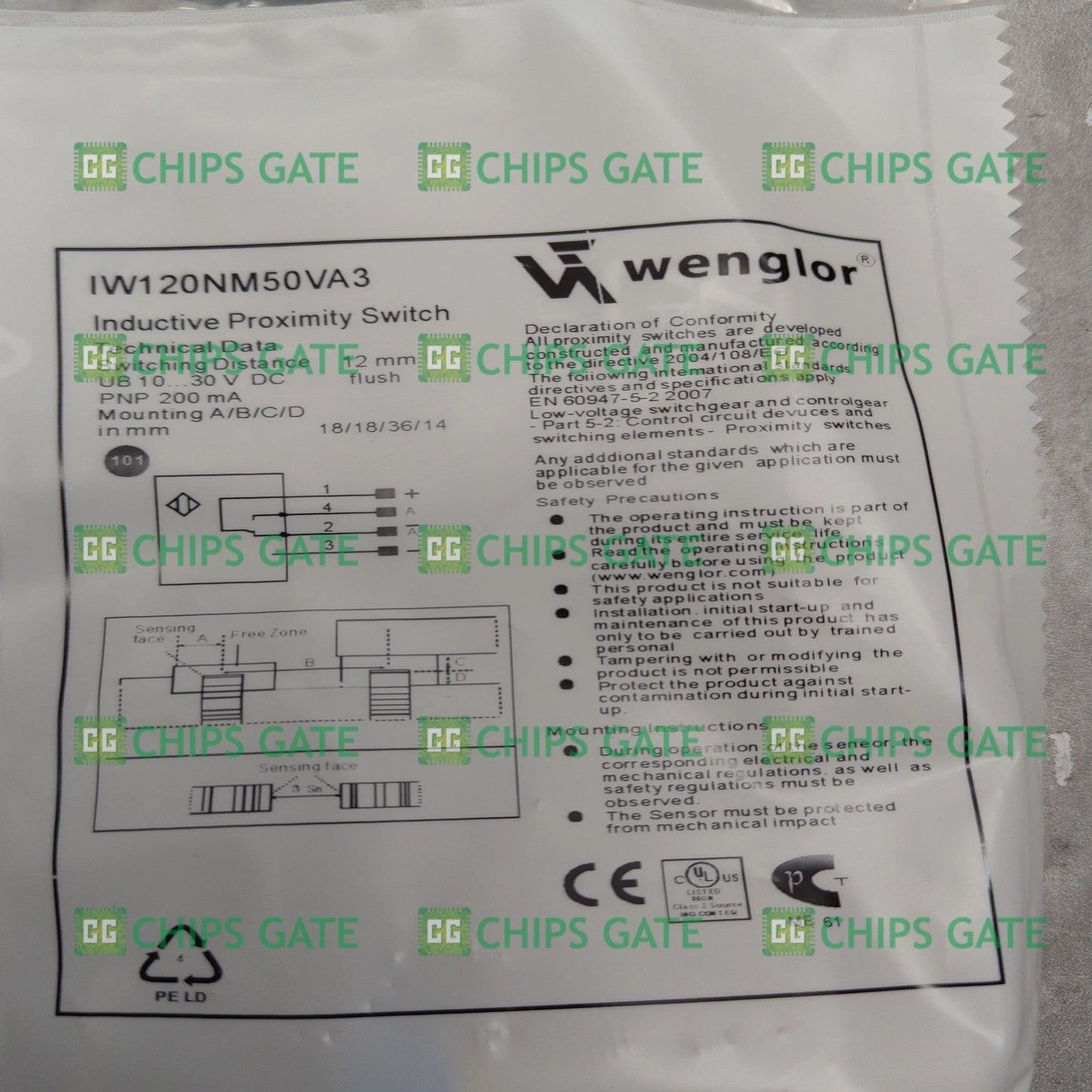 1PCS   Wenglor IW120NM50VA3 (IW120NM50VA3 ) Fast Ship #P