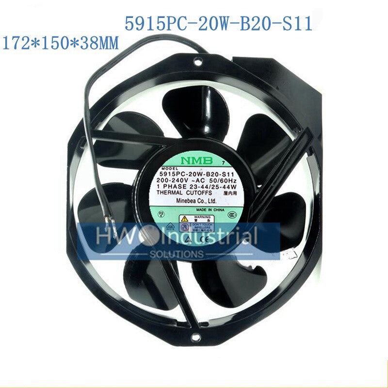 NMB-MAT 5915PC-20W-B20-S11 17cm 200-240V All Metal Fan