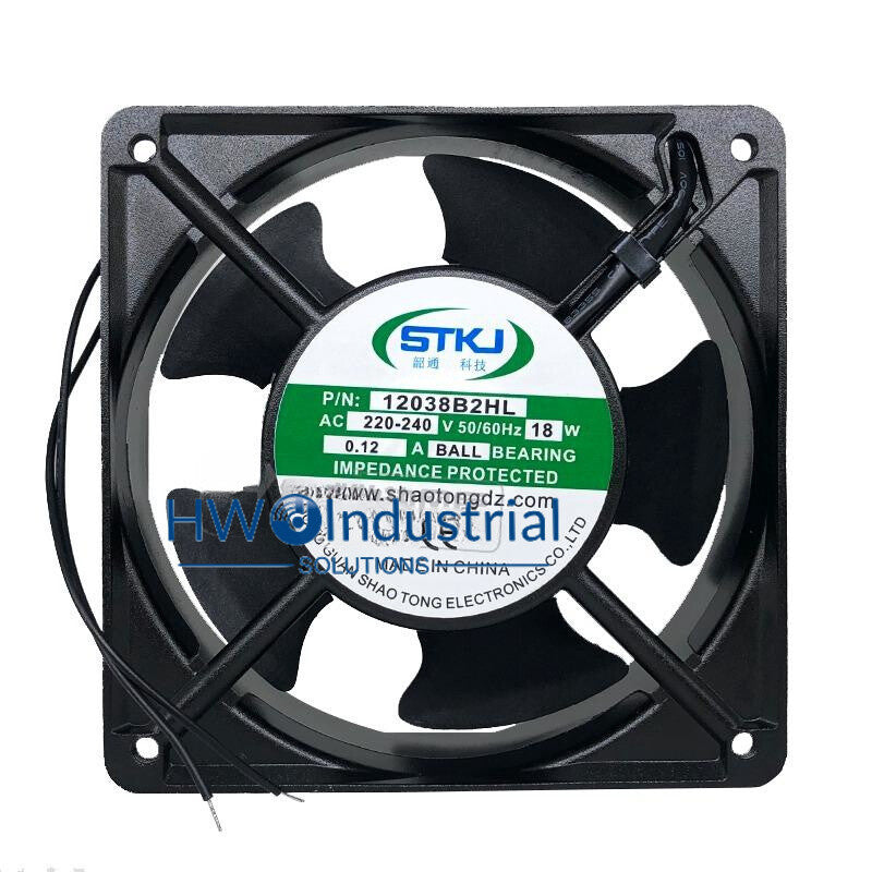 1PC STKJ 220-240V 18W 0.12A 12038B2HL Axial Flow Cooling Fan Size 120*120*38mm