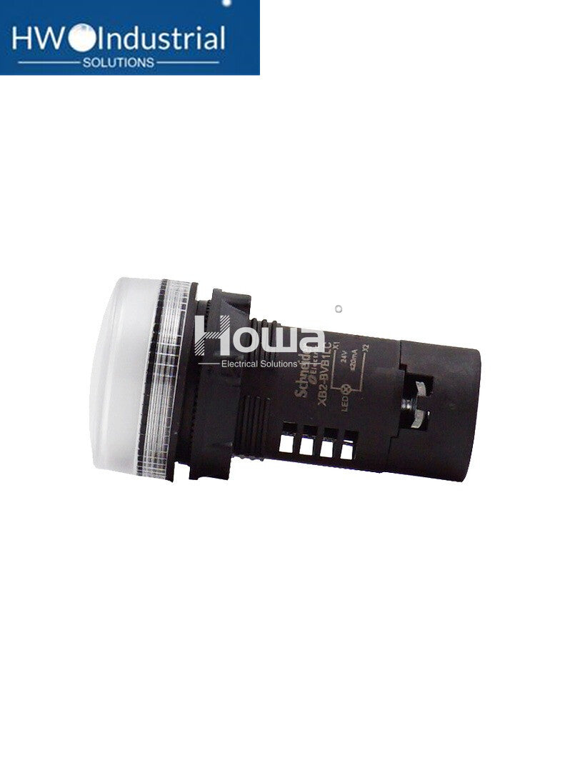 2pcs  LED Signal Indicator Light White DC24V XB2BVB1LC XB2-BVB1LC