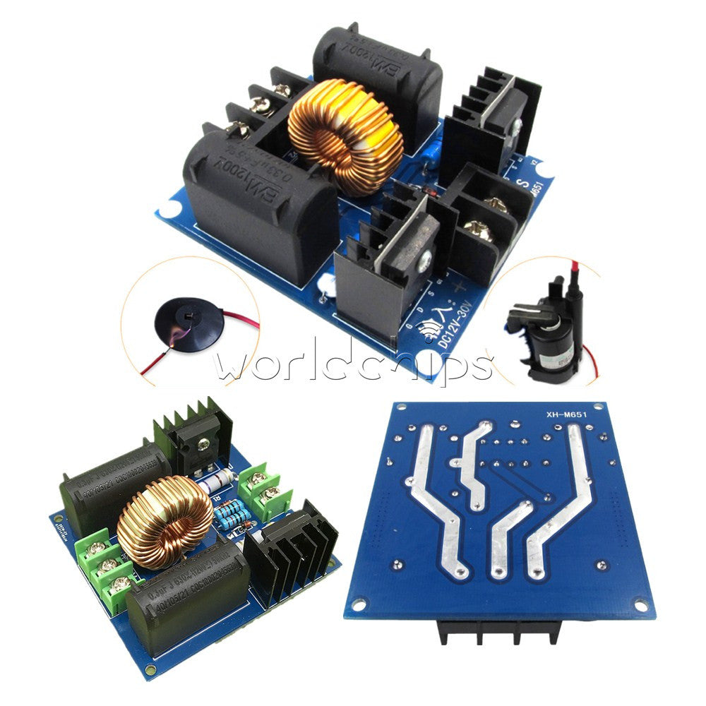 12V-30V 20A 1000W/10A 200W ZVS Tesla Driver Generator High Voltage Power Supply