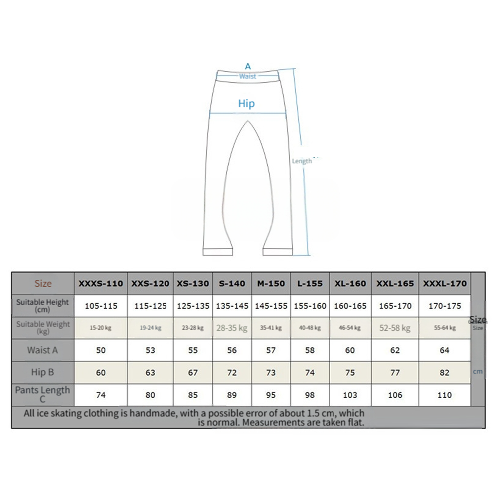 For Kids Adults For Figure Skating Pants Soft Nylon Trousers for Training