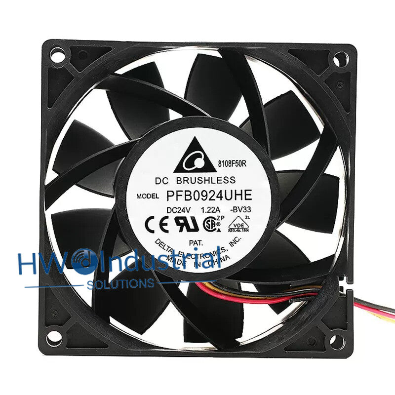 DELTA PFB0924UHE DC24V 1.22A 9238 9CM Inverter Cooling Fan