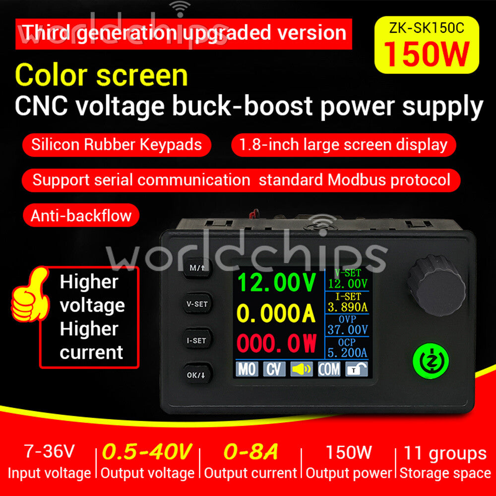 1.8in SK150C CNC Buck-Boost DC Adjustable Voltage Regulator Power Supply Module