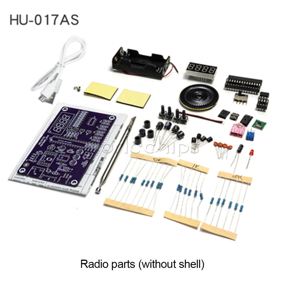 HU-017A RDA5807S FM Radio Kit Set Electronic DIY Parts 87-108MHz with/No Shell