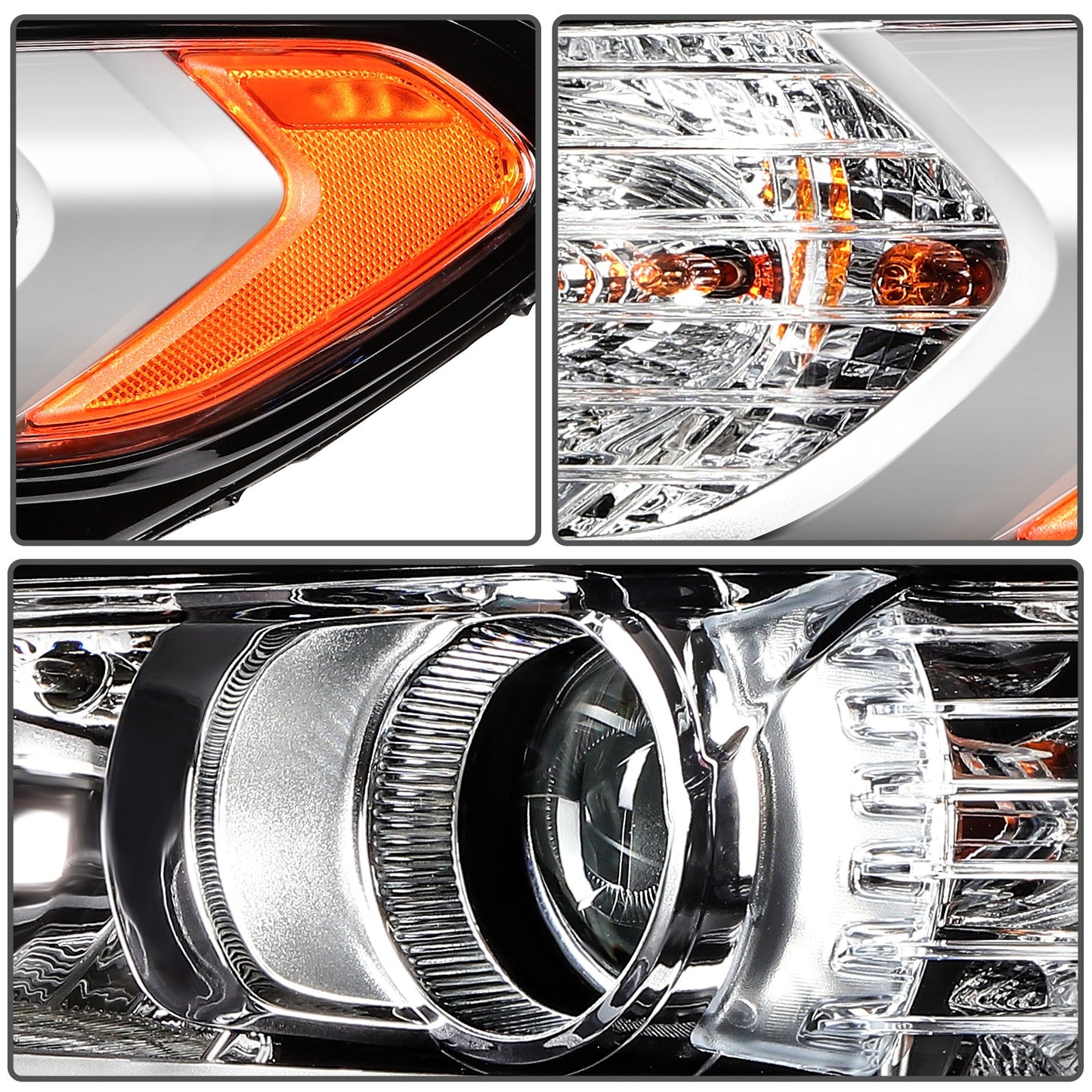 For 2016-2013 Ford Fusion w/Projector Headlights Assembly Left+Right