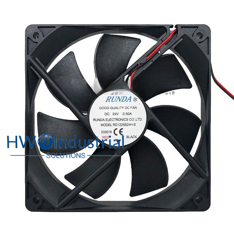 1PC RD1225B24H-S 24V 0.50A 12CM 12025 RUNDA Chassis Power Cooling Fan 2-wire