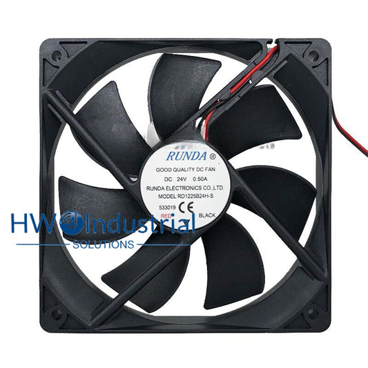 1PC RD1225B24H-S 24V 0.50A 12CM 12025 RUNDA Chassis Power Cooling Fan 2-wire