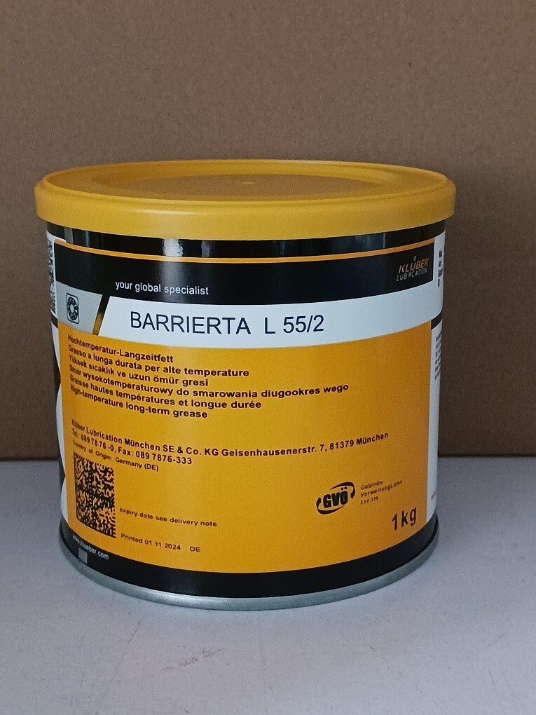 KLUBER Lubrication Barrierta L 55/2 Grease 1Kg  (2.2 lb)  free ship