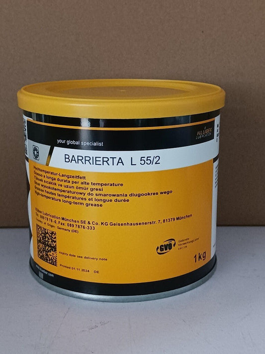 KLUBER Lubrication Barrierta L 55/2 Grease 1Kg  (2.2 lb)  free ship