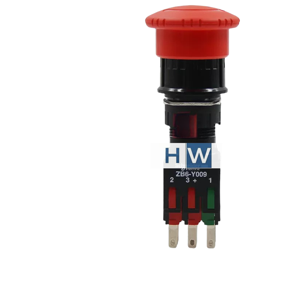 1/Piece XB6AS8349B XB6-AS8349B Emergency Stop Button Switch ZB6-Y009 16mm 1NO2NO