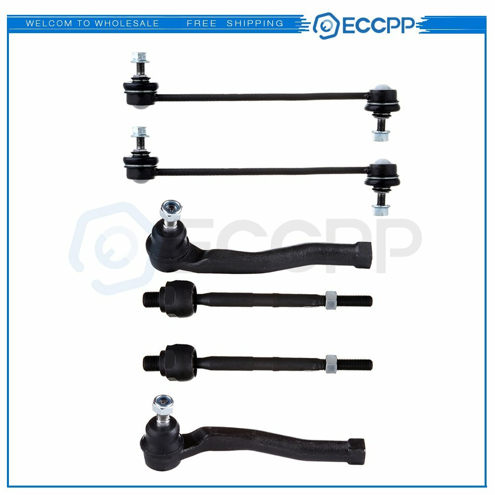 For 2006-2011 Chevrolet Aveo 5 ECCPP Set of 6 Front Tie Rod End Sway Bar Set