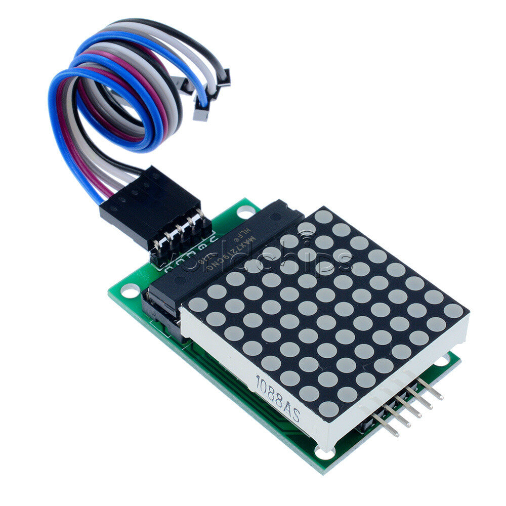 10PCS MAX7219 Red LED Dot Matrix Module Drive 8x8 Common Cathode Lattice + Cable