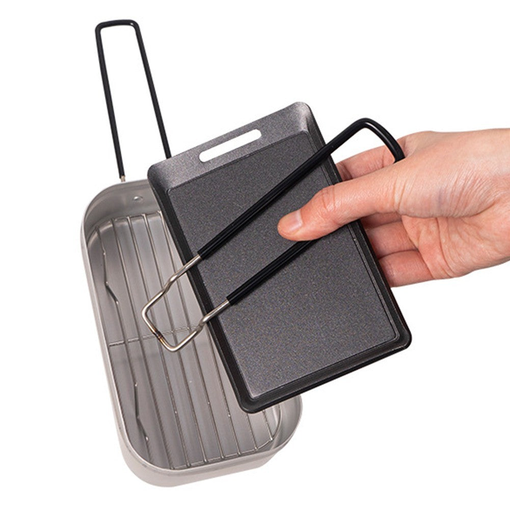 Lightweight and Easy to Carry Single Camping NonStick Frying Pan Plate