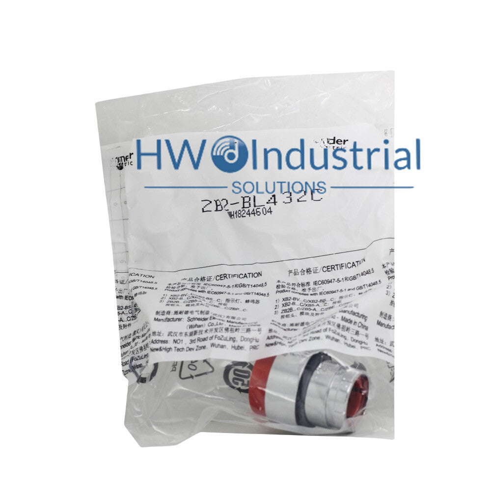 1PC Raised Red Button Head ZB2-BL432C ZB2BL432C White Circle