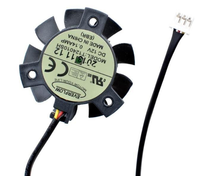 T124010SH Diameter 37mm hole distance 26mm 12V 0.14A router Industrial fan