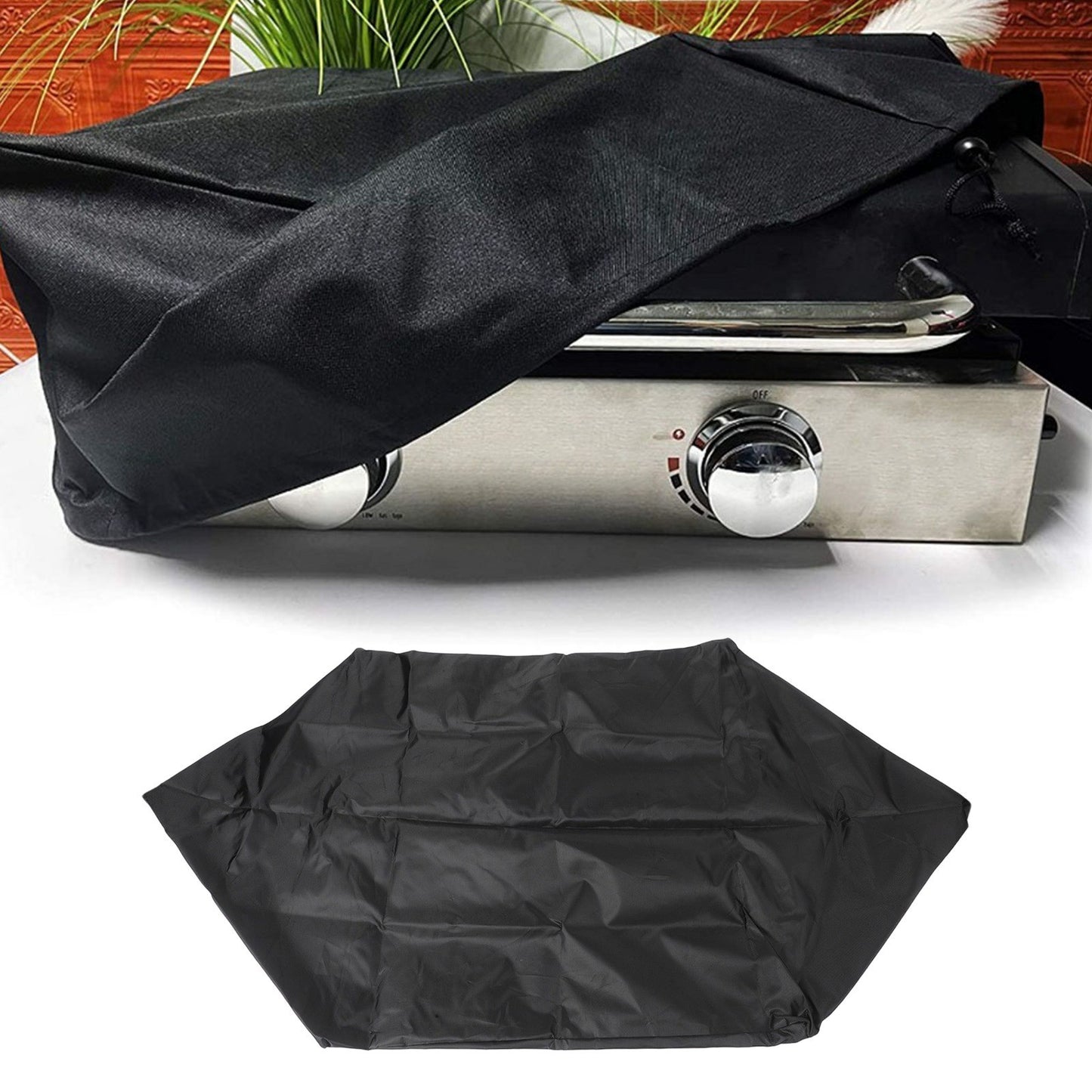 Weatherproof BBQ Cover for 22 Table Top Griddle with Hood 420D Polyester
