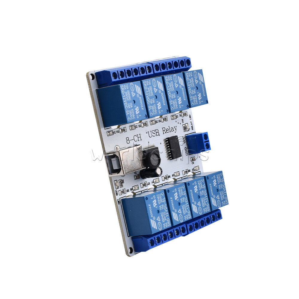 8 Channel 12V DC USB Type-B Relay Board Module Controller for Automation Robotic