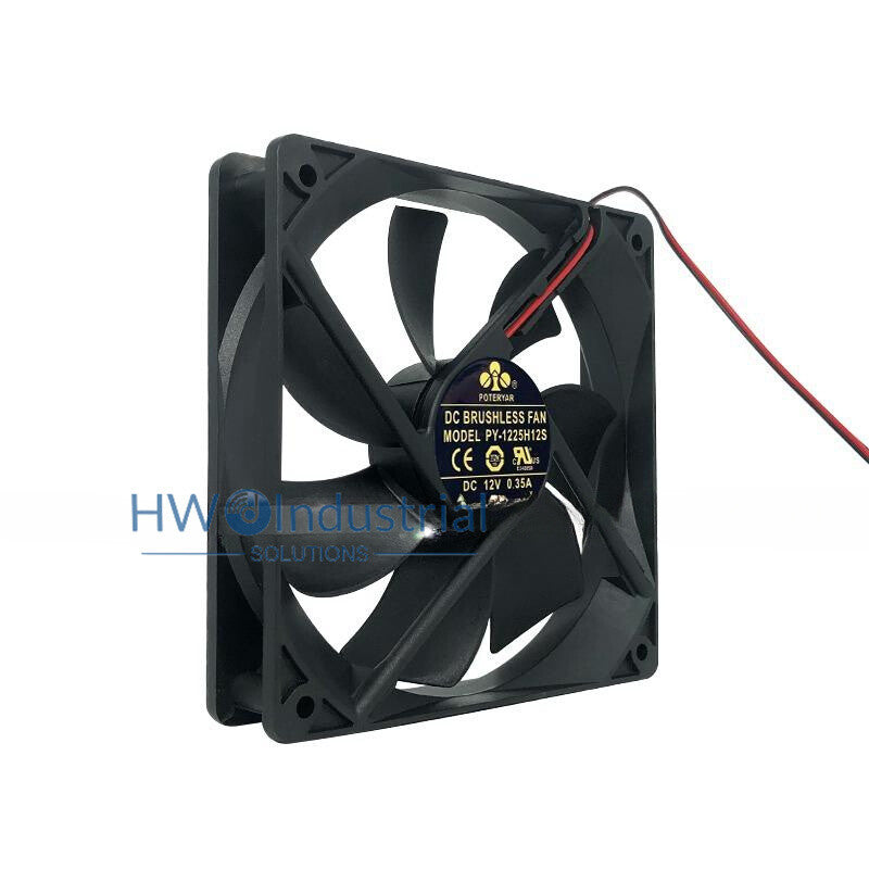 1PC PY-1225H12S 12V 0.35A 12CM Refrigerator Cooling Fan Size 120*120*25mm