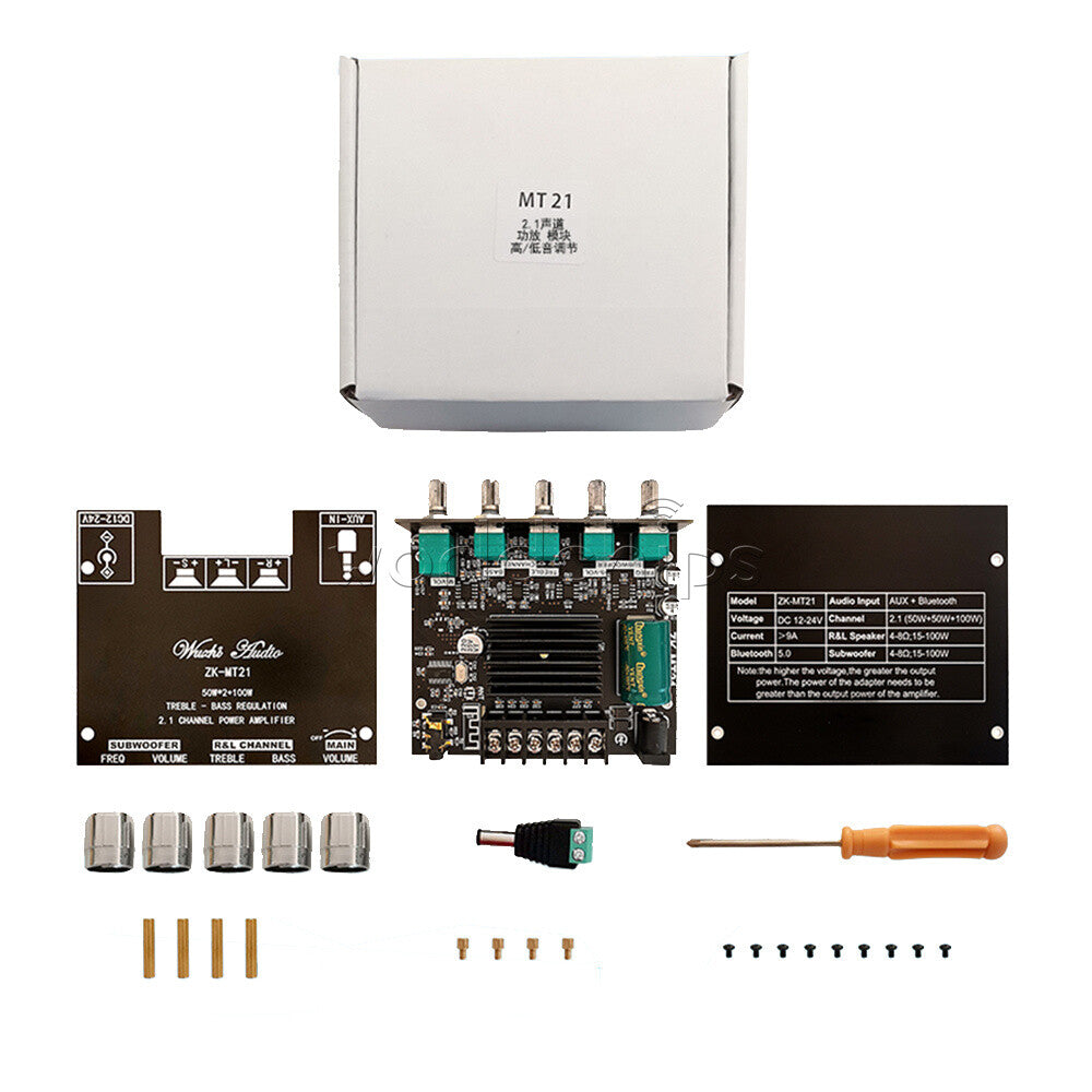 ZK-MT21 2.1 Channel Bluetooth Audio Power Amplifier Board Subwoofer 50W+50W+100W