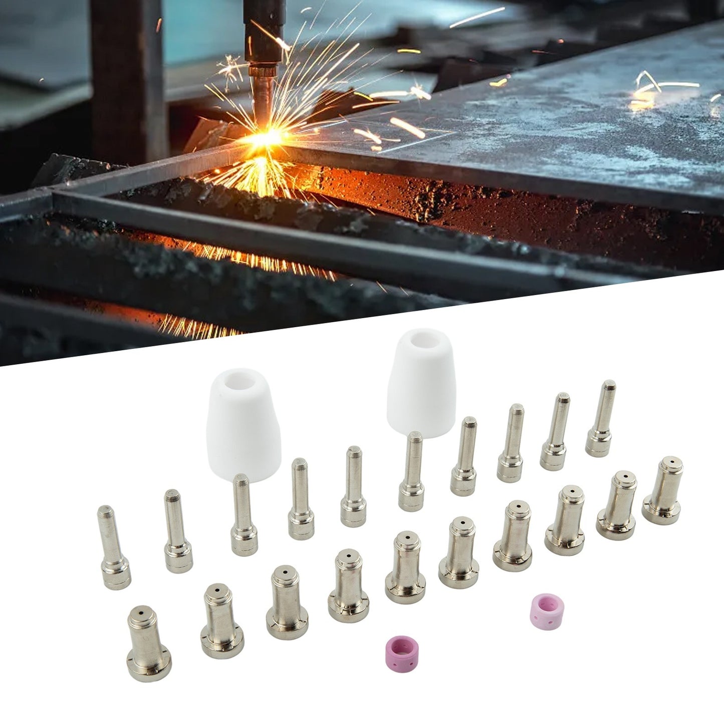 24PCS/Set Plasma Cutter Accs Plasma Cutting Torch For PT-31XL CT312 CUT-4