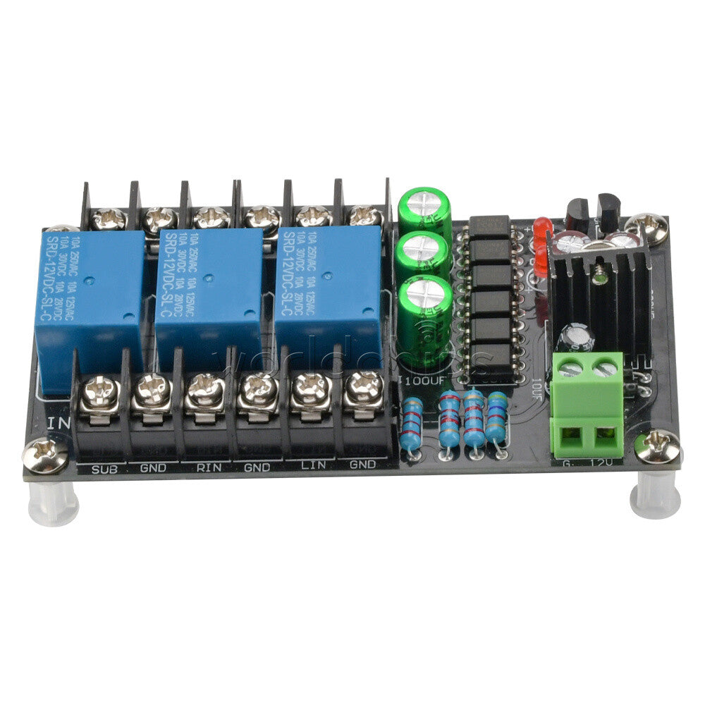 Stereo 2.1 3-channels Speaker Protection Board Delay Module for Audio Amplifier