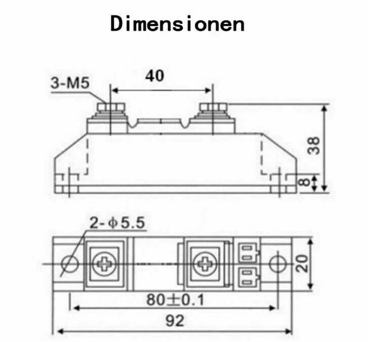 1x 25A 1600V anti-back charge diode MD25A1600V anti-diode