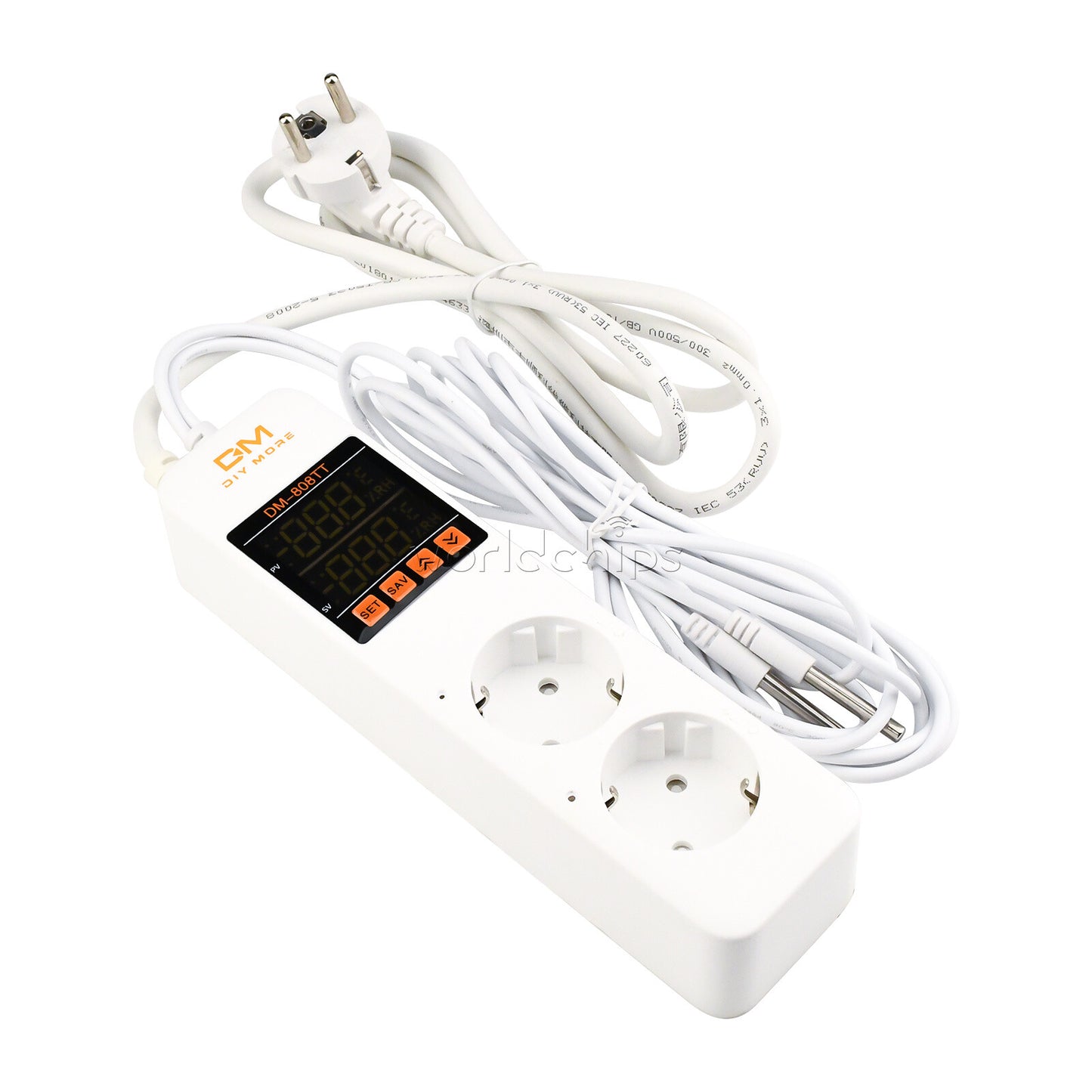 DM-808TT AC 85-250V 10A Digital thermostat Controller Power Socket EU+US Pulg