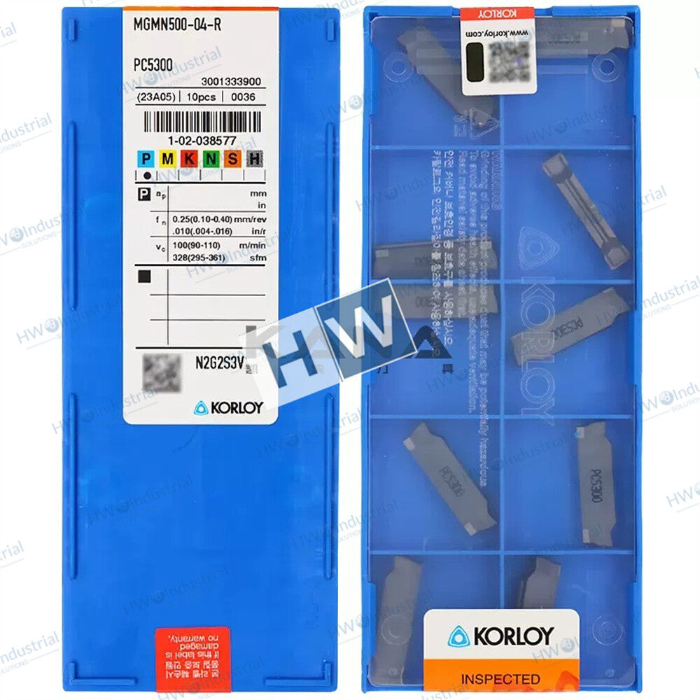 10piece/Box MGMN500-04-R PC5300 CNC Cutting Slotting Blade KORLOY