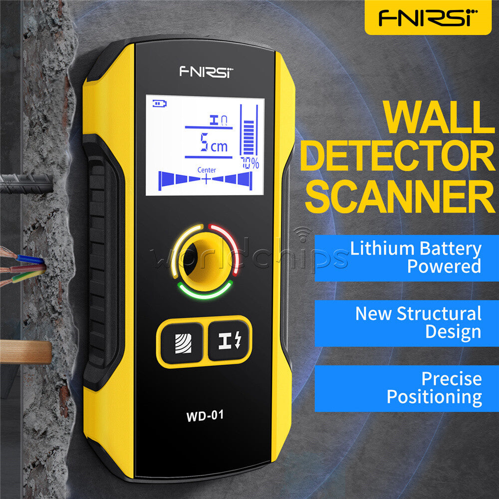 FNIRSI WD-01 Metal Detector Wall Scanner for AC Live Cable Wires Wood Stud Find