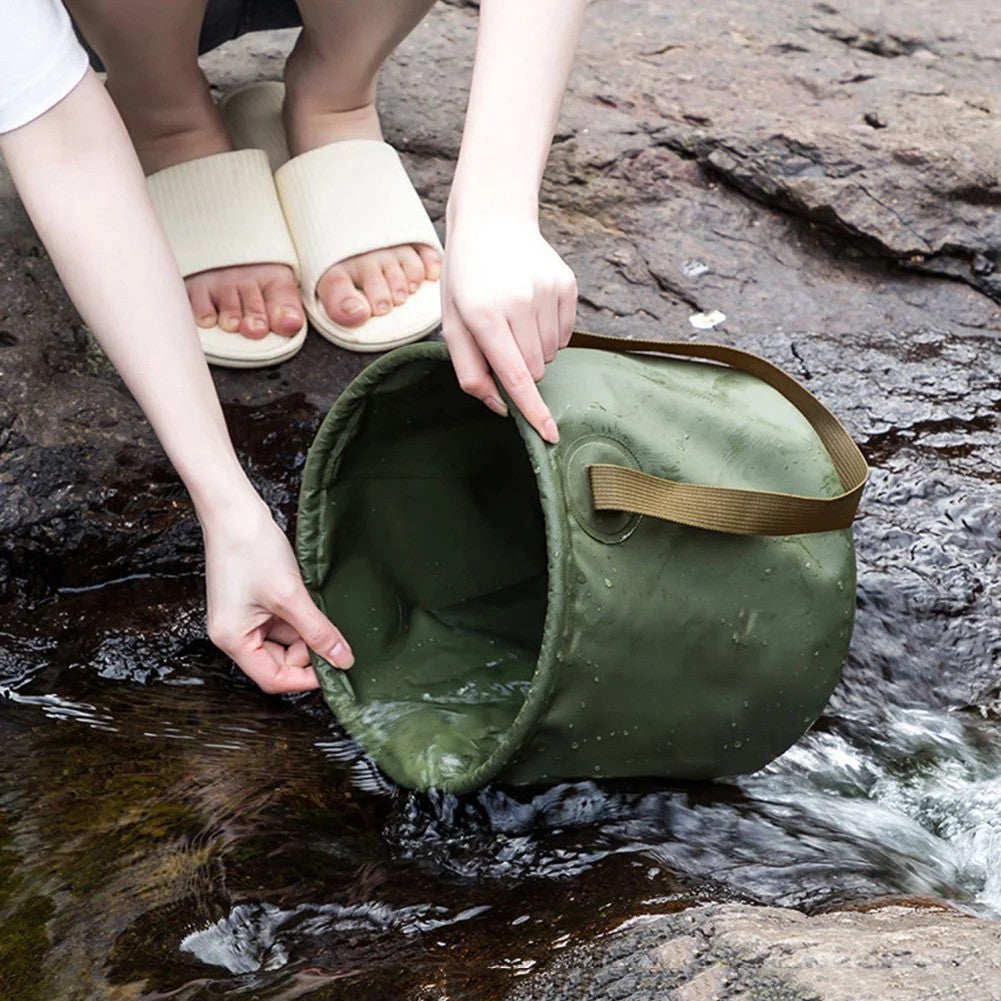 Multi Use Folding Bucket Collapsible Water Container for Hiking Fishing Camping