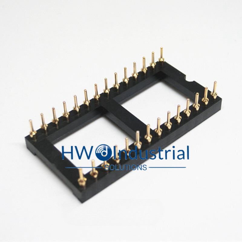 10pcs  Nextron 28-pin Wide Body 28P DIP-28 Round Hole IC Socket 28 Position