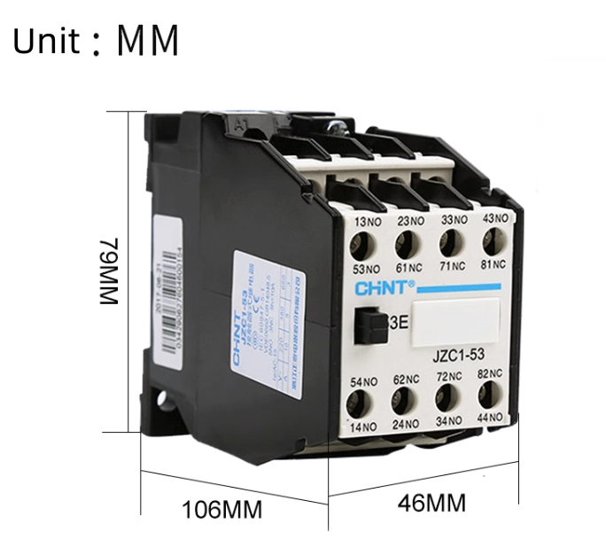 JZC1-53 5NO 3NC Auxiliary Contactor Relay Coil 24V 50Hz 29V 60Hz