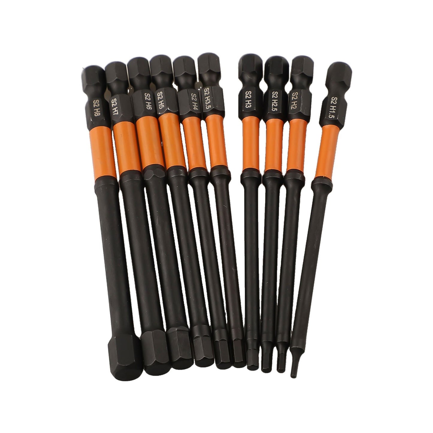 For Impact Hex Driver Bit Set 20pcs Metric SAE with Magnetic Holder 100mm