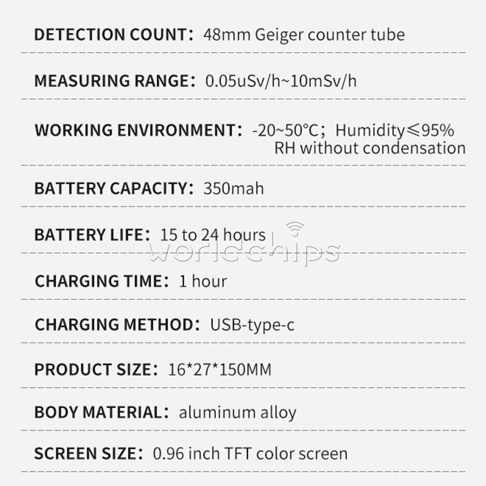 Digital Electromagnetic Radiation Detector Tester Geiger Counter For X/γ/β-ray