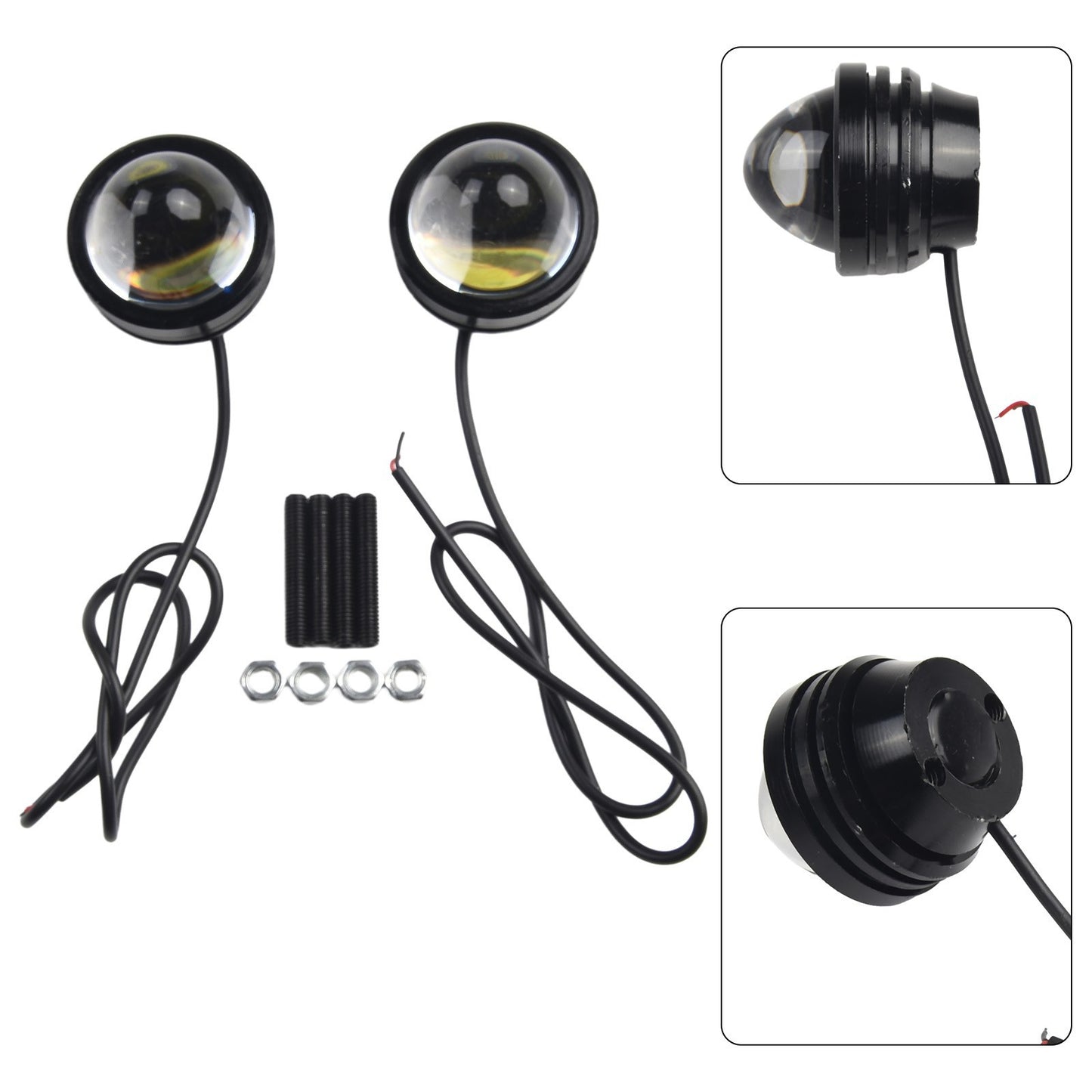 Fog Light Daytime Light Waterproof 1 Pair 12V-24V 2PCS Bull Eye Dustproof