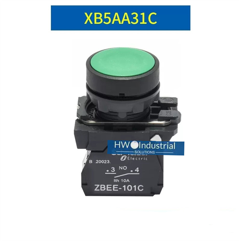 2/Piece Green Flat Head Button Switch XB5AA31C XB5-AA31C Green 1NO