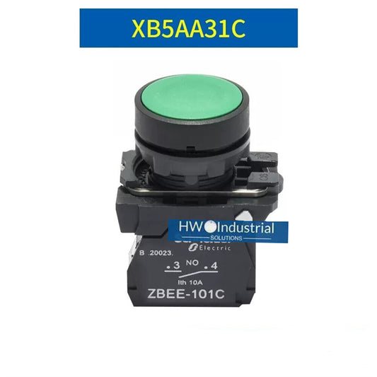 2/Piece Green Flat Head Button Switch XB5AA31C XB5-AA31C Green 1NO