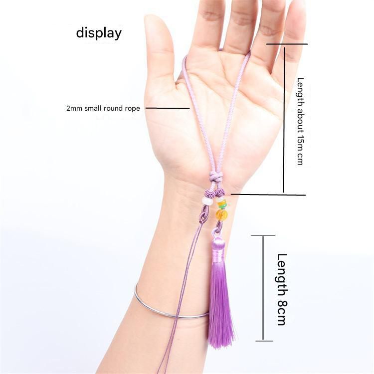 5x Elegant Tassel String Bracelet Key Chain Decorative Lanyard Jewellery Kit