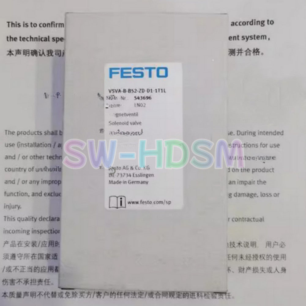1PCS   Festo VSVA-B-B52-ZD-D1-1T1L 543696 Solenoid Valve Freight Free
