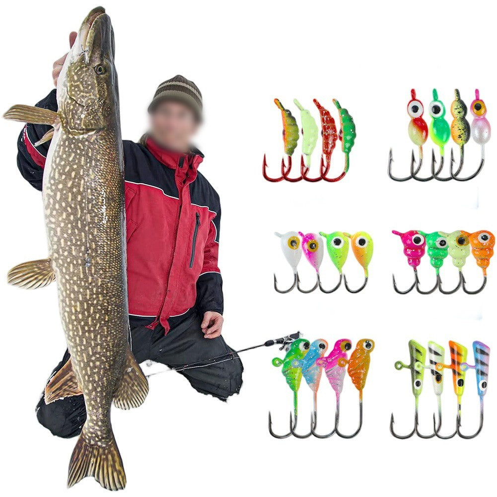 Ice Fishing Jigs 28pcs Small Perch Jigging Sinking Lures for Pike Fishing