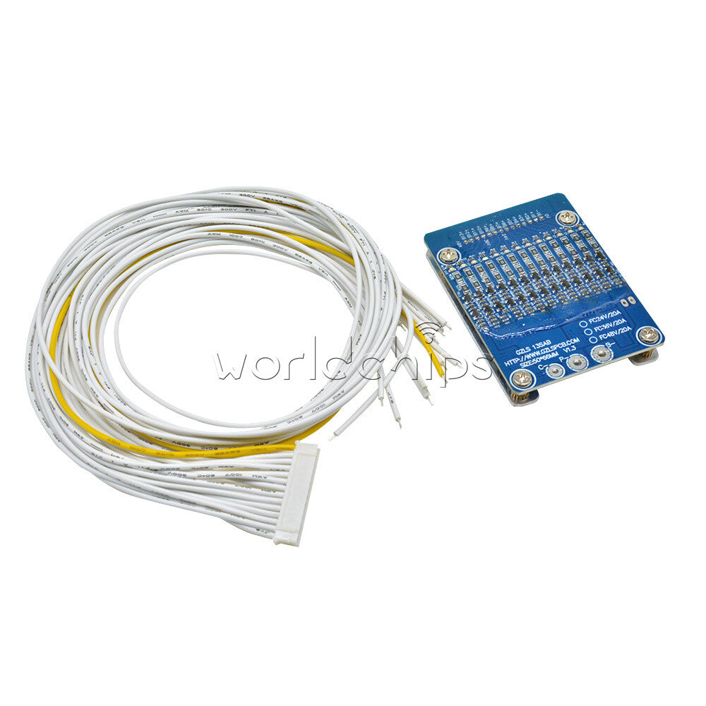 20A 48V 13S 18650 Li-ion Li-ion Cell Battery Protection BMS PCB Balance Board