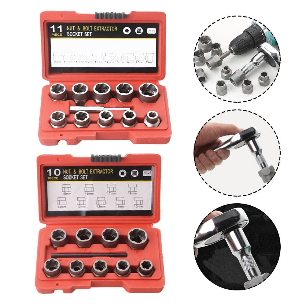 Reliable Stripped Bolt Remover Kit for Machinery and Automotive Repair