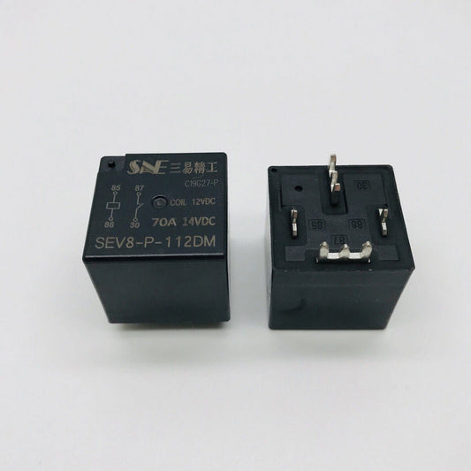 2Pcs  Sanyi Seiko Automotive Relay SEV8-P-112DM 4-pin solder pin 70A14
